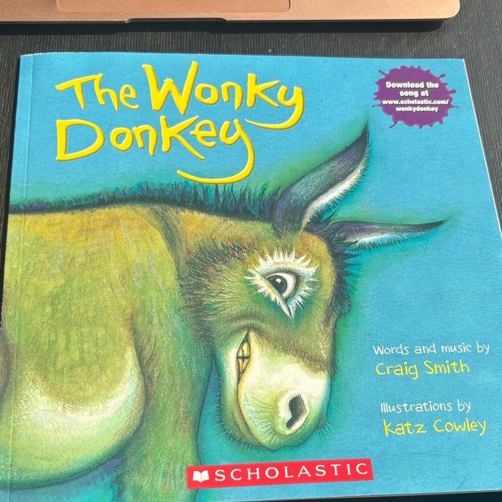Scholastic The Wonky Donkey Book - Blue and Yellow Cover